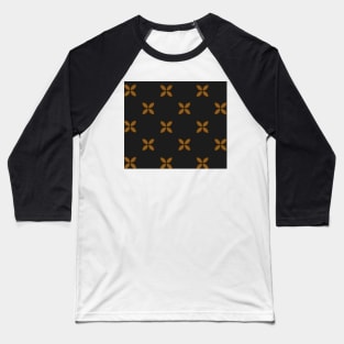 Seamless black and gold floral pattern Baseball T-Shirt